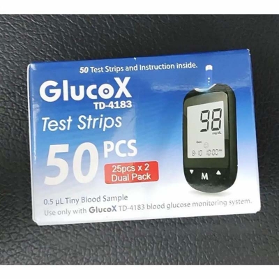 Picture of GlucoX TD 4183 glucose meter test strips 50strips Multicolor