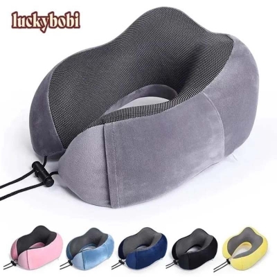 Picture of Travel Pillow Breathable Comfortable Memory Foam Pillow Easy to Carry Neck Pillow with Phone Holder Multicolor
