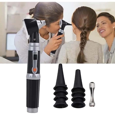 Picture of (Ear Nose &Throat) Medical Diagnostic Otoscope Ear Examination Kit with LED Lamp Multicolor