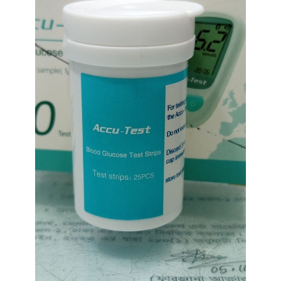 Picture of ACCU-Test Blood Glucose Monitor 25 Test Strip Multicolor