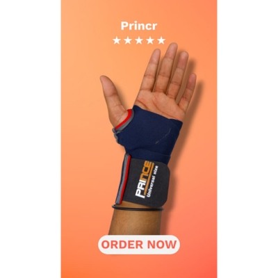 Picture of prince Thumb & Wrist Support Wrap Brace Binder Stabilizer for Men & Women Gym Workout Sports Hand Injuries Warmer Band, Pain Relief, Arthritis, Tendonitis, Supporter Multicolor