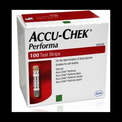 Picture of Accu Chek Performa blood Glucose Sugar Test Strips 50+50/ 100pcs Multicolor