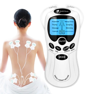 Picture of 8 Mode Ems Electric Herald Tens Machine Acupuncture Body Massage Digital Therapy Massager Muscle Stimulator Electrostimulator - Massage Machine Black