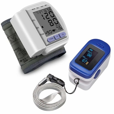 Picture of Fingertip Pulse Oximetar & Wrist Blood Pressure Monitor Combo Pack EU:40