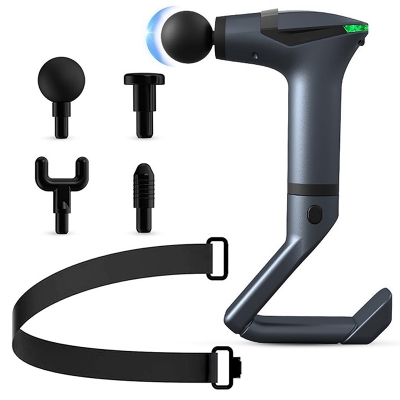 Picture of Massage Machine 12 Levels Strength Massager Machine for Pain Relief with 4 Attachment Heads, Body Massage Machine for Home & Extender Handle & Belt for Pain Relief (Multi M-G-SL-887) Multicolor