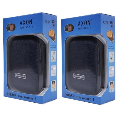 Picture of 2pcs AXON K-88 Mini Rechargeable In Ear Invisible Hearing Aid Aids Volume Adjustable Audiphone Sound Voice Amplifier Beige