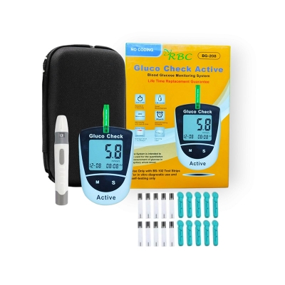 Picture of Gluco Check Active BG-208 Blood Glucose Monitoring Diabetes Machine Light Ash