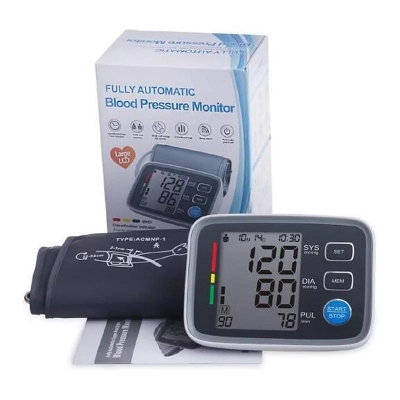 Picture of Smart Blood Pressure Monitor Digital Upper Arm Automatic Blood Pressure & Heart Rate Pulse Measure Machine 