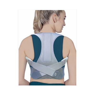 Picture of UM Posture Corrector Brace. Discreetly Correct Your Posture with the Ultra-Slim UM Brace Ash