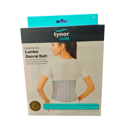 Picture of Tynor Lumbo sacral belt(Designed with flexible back splints to provide comfortable support & back pain relief) Grey