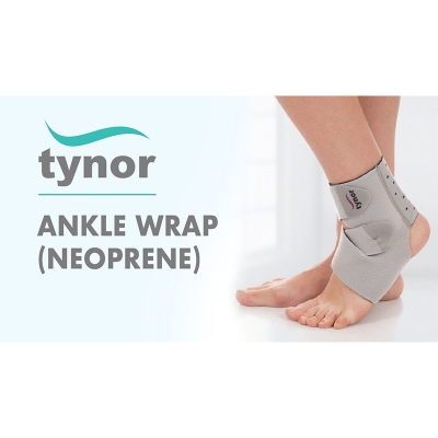 Picture of Tynor Ankle wrap support (neoprene) Grey