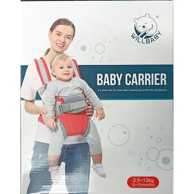 Picture of Baby Carrier It is Lined with 3D mesh fabric Optimizing Comfort for all seasons Red