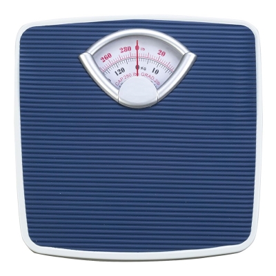 Picture of DOCTOR MEDICAL Analog Body Weight Scale  Mechanical Scale  286 lbs 130 kg Capacity  Non-Skid  Simple Dial Calibration Blue