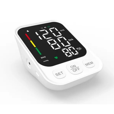 Picture of Charging LED Backlit Upper Arm BP Monitor Blood Pressure Monitor 2 Users Medical Tonometer Cuff Digital Irregular Pulse Black