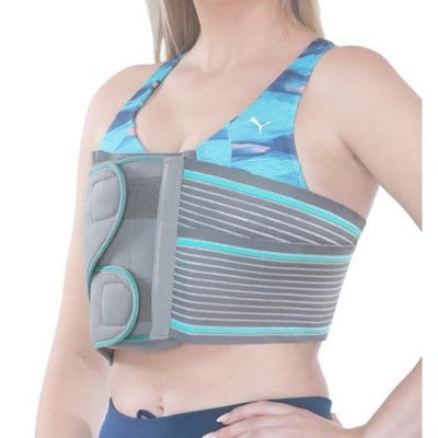 Picture of United Medicare UM Chest Binder (With adjustable open heart surgery pain relief belt) Grey