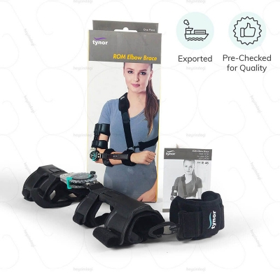 Picture of Tynor Rom Elbow Brace  Controlled Elbow Immobilization Black