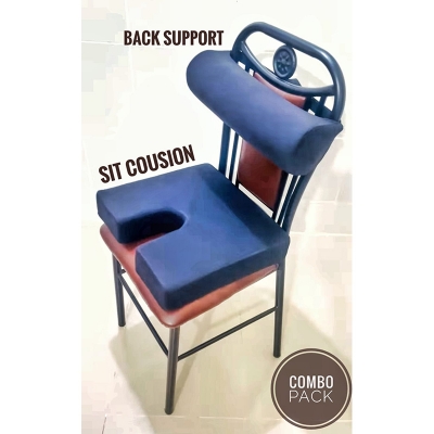 Picture of Coccyx Seat Cushion to Relieve Back, Sciatica and Tailbone Pain Ideal for Car, Office Chair Multicolor