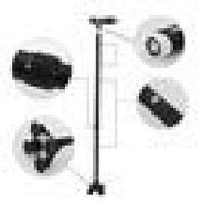 Picture of T-handle Hiking Anti-Slip Poles Cane Walking Stick Cane Crutch with LED Light Mountaineering Hiking Tools. 