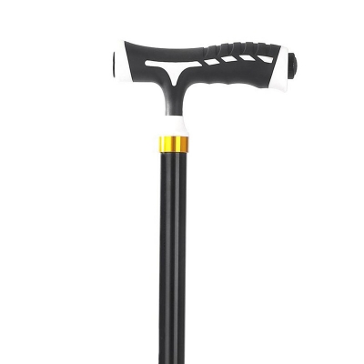 Picture of T-handle Hiking Anti-Slip Poles Cane Walking Stick Cane Crutch with LED Light Mountaineering Hiking Tools Multicolor