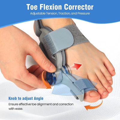Picture of Bunion Corrector for Women Big Toe – Adjustable Knob for Angle Correction, Soft Gel Pad for Bunion Relief – One Size Fits Most, Unisex, Fits Left or Right Foot 1 PCS ASH