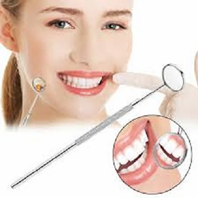 Picture of 1pc Stainless Steel Dental Mouth Mirror Dental Mirror Odontoscope Dentist Equipment Teeth Clean Hygiene Tool Silver