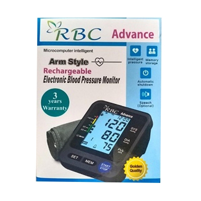 Picture of RBC Advance Rechargeable Colour Monitor Digital Blood Pressure Monitor Black