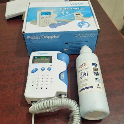Picture of vcomin fetal doppler fetal ultrasound baby heartbeat with 250ml gel Multicolor