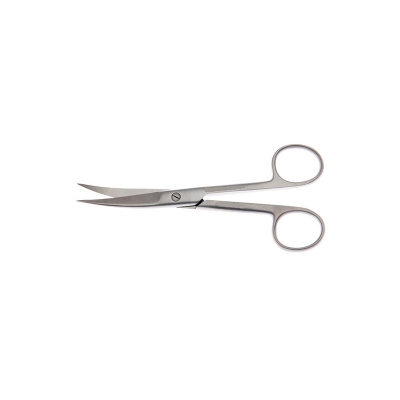 Picture of Surgical Instrument Blunt/Sharp Curved Stainless Steel Dressing Scissor (5 Inch) 