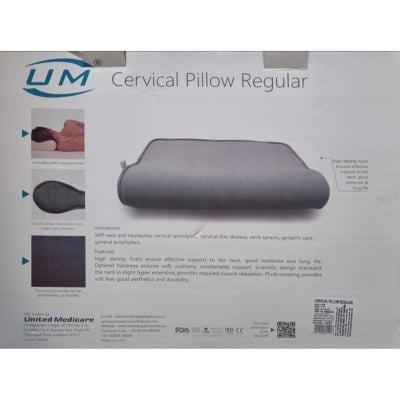 Picture of UM Active For All Cervical Pillow Regular Neck & Back Pain Support - Universal Grey