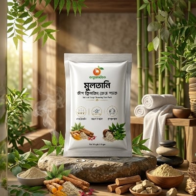 Picture of Organicoo Multani Deep Cleansing Face Pack – Oil Control, Pore Cleansing & Acne Defense | 100% Natural Herbal | 100gm