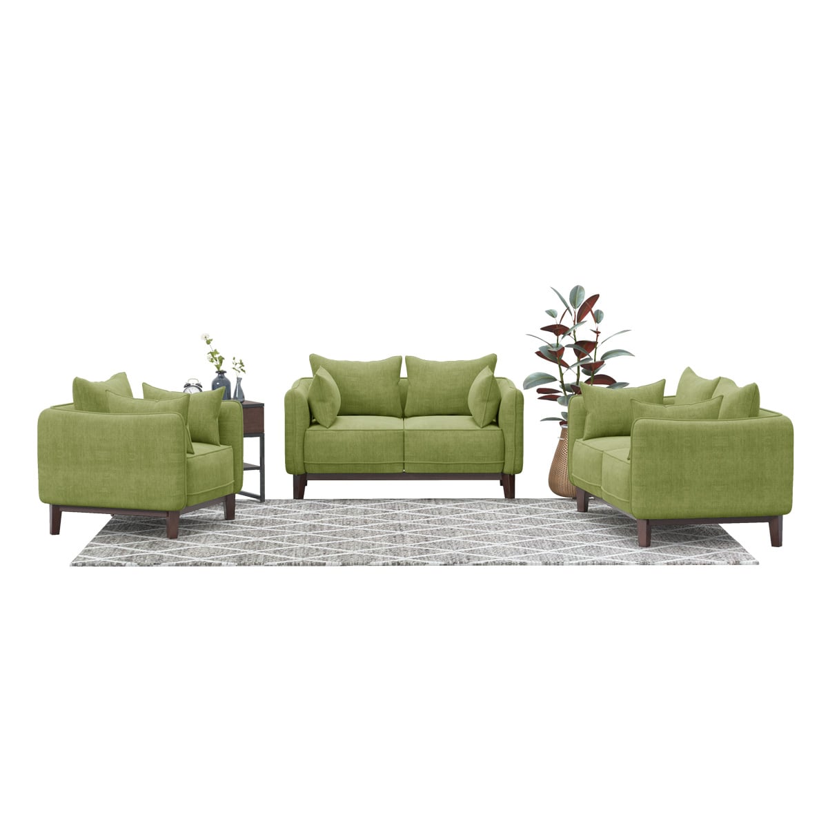 Picture of REGAL Athens Wooden Double Sofa ATHENS-SDC-362-3-1-20(FEBRIC-SF-2121)