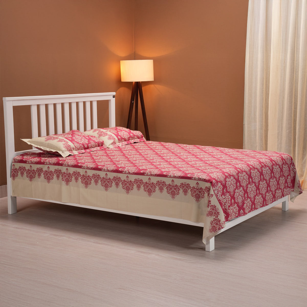 Picture of REGAL Bed Sheet-314 (Roral Tapestry-Cherry Pink)