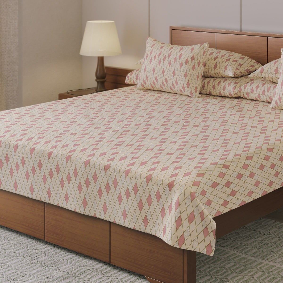 Picture of REGAL Bed Sheet-304 (Peach Sparkles)