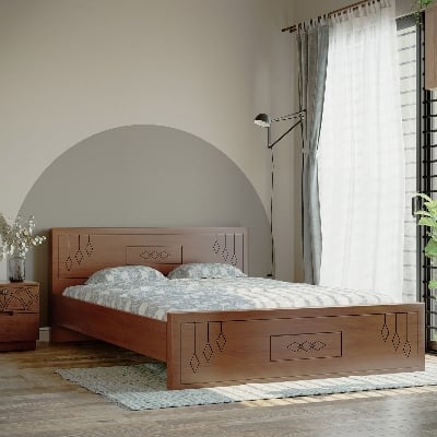 Picture of REGAL Bluebell Wooden King Bed Antique BLUEBELL-BDH-304-3-1-20(KING SIZE)