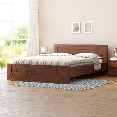 Picture of REGAL Bluebell Wooden King Bed Antique BLUEBELL-BDH-304-3-1-20(KING SIZE)