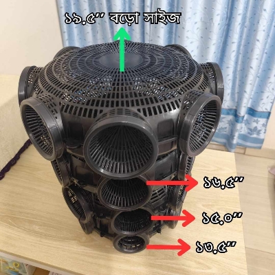 Picture of  8 Hole Premium Quality 19.5'' Outdoor Fishing Trap ( ৮ মুখের ১৯.৫ ইঞ্চি বড়ো সাইজের মাছ ধরার চ্যাঁই)