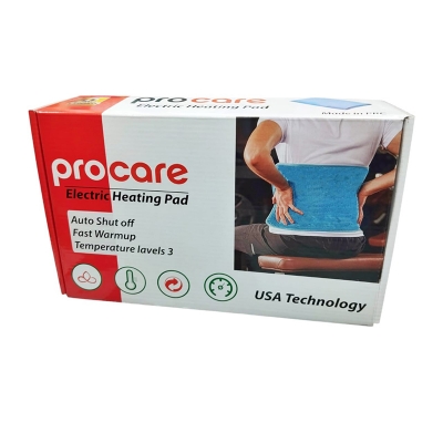 Picture of Electric Heating Pad for Cramp and Pain Relief | Switch Auto-Off for Moist & Dry Heat Therapy | 12X24 inch Blue