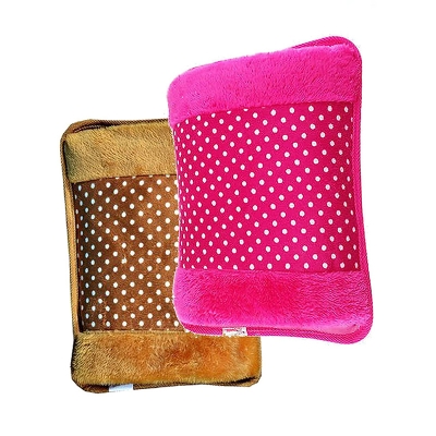 Picture of Electric Heating Gel Pad (Combo-Pack of 2) Hot Water Bag, Heating Bag Electric Gel, Electric for Pain Relief with Soft Velvet Hand Pocket 