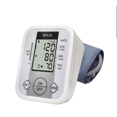 Picture of BP Machine Monitor Digital Fully Automatic Upper Arm Blood Pressure Checking Monitor with Talking Function Intellisense Technology Cuff Kit For Home Best Most Accurate Measurement- White