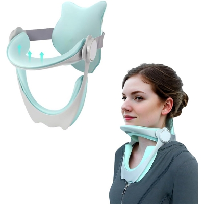 Picture of 360°Adjustable Neck Brace for Neck Pain and Support, Cervical Neck Traction Device for Home Use, Neck Stretcher Neck Decompression Devices for Forward Head Posture Correction Multicolor