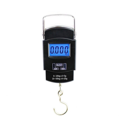 Picture of Bolt Electronic Portable Fishing Hook Type Digital LED Screen Luggage Weighing Scale, 50 kg/110 Lb (Black)