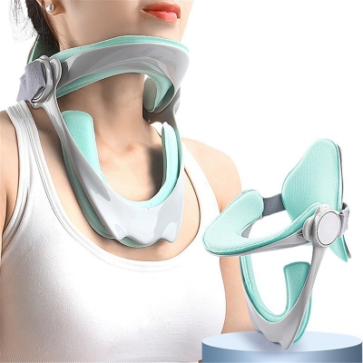 Picture of 360°Adjustable Neck Brace for Neck Pain and Support, Cervical Neck Traction Device for Home Use, Neck Stretcher Neck Decompression Devices for Forward Head Posture Correction 