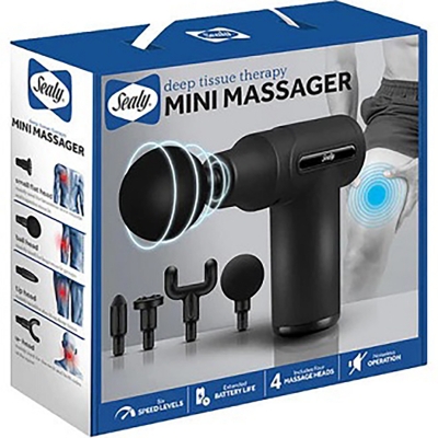 Picture of Portable mini massager deep tissue Therapy massage machine to relieve muscle soreness, used for athletes, percussion muscle massager and back massager Black