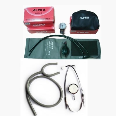 Picture of ALPK2 Japan Blood Pressure Monitor Aneroid Sphygmomanometer - Analog BP Machine Set 