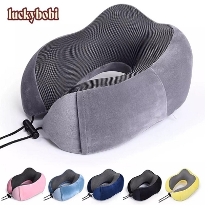 Picture of U Shaped Memory Foam Neck Pillows Soft Travel Pillow Massage Neck Pillow Sleeping Airplane Pillow Cervical Bedding 