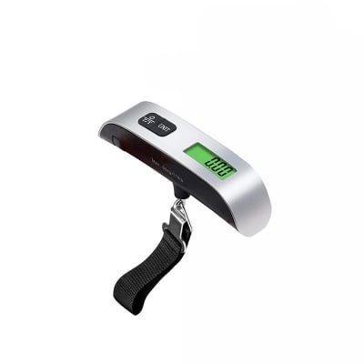 Picture of 1pcs Portable Scale Digital LCD Display 110lb/50kg Electronic Luggage Hanging Suitcase Travel Weighs Baggage Bag Weight Balance Silver