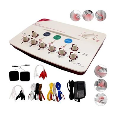 Picture of EMS Electroacupuncture Muscle Stimulator With 6 Channels Output Massage Device For Relaxing Muscles And Physiotherapy Cream