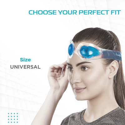 Picture of Vissco Cool Eyes (Gel), Eye Relaxing Mask For Puffy Tired Eyes, Dark Circles, Instant Pain Relief, Dry Eyes, Redness - Universal (Blue)