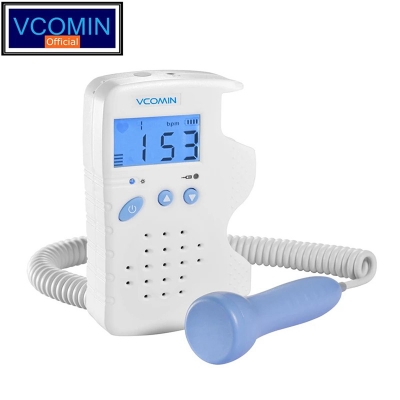 Picture of Vicmon Fetal Doppler Hand Hold Pocket Portable Sound Baby Heart Pragnancy Ultrasound Fetal Doppler Detector Machine Monitor 