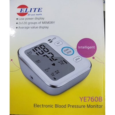 Picture of Elite Automatic Blood Pressure Monitor YE760B White